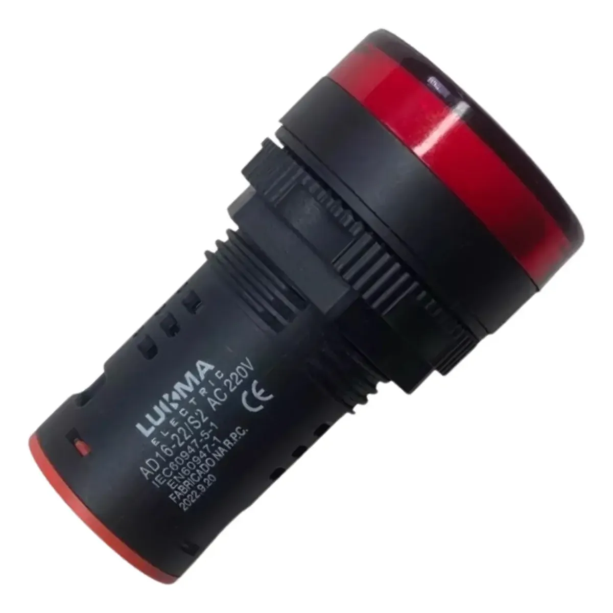 D_NQ_NP_2X_729507-MLB83174608070_042025-F-sinaleiro-led-redondo-luz-vermelha-220v-22mm-lukma